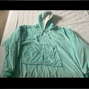 Comfy Oversized Teal Hoodie Blanket